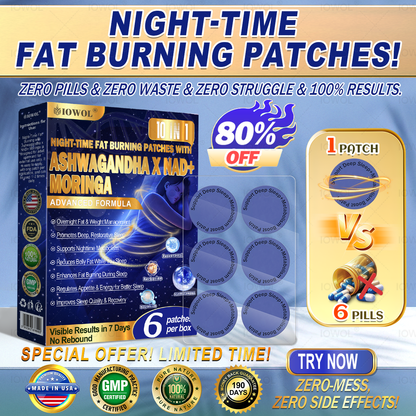 ⚡ Accelerate your fat burn tonight! Grab IOWOL® Patches at 80% OFF. 💤 No pills, no waste, just results.