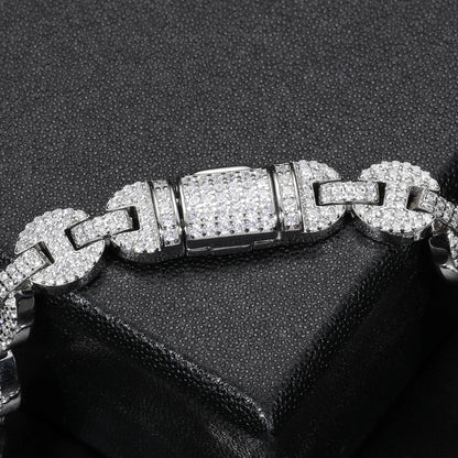 TUHE Unisex 925 Chains Necklaces D color VVS1 Moissanite With Certificate Cuban Chain For Men Women Hip Hop Jewelry Gift