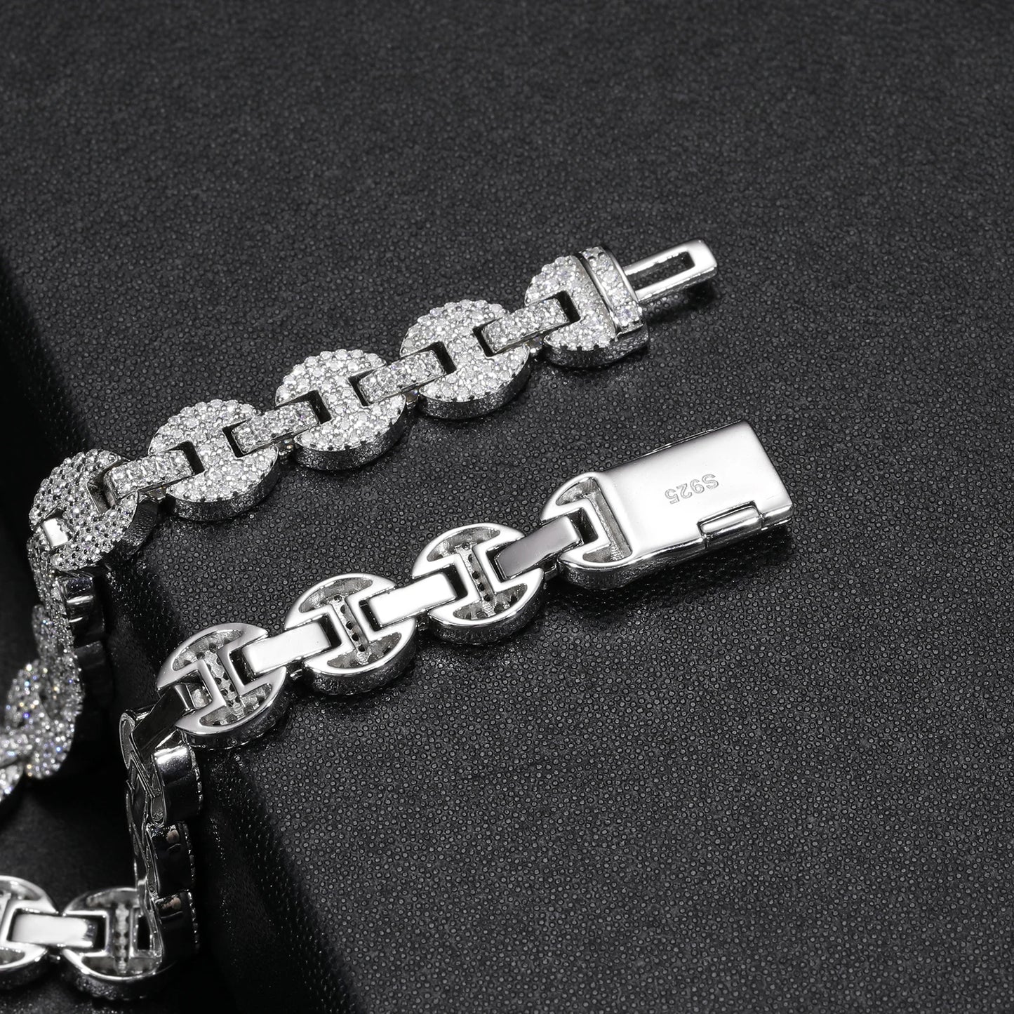 TUHE Unisex 925 Chains Necklaces D color VVS1 Moissanite With Certificate Cuban Chain For Men Women Hip Hop Jewelry Gift