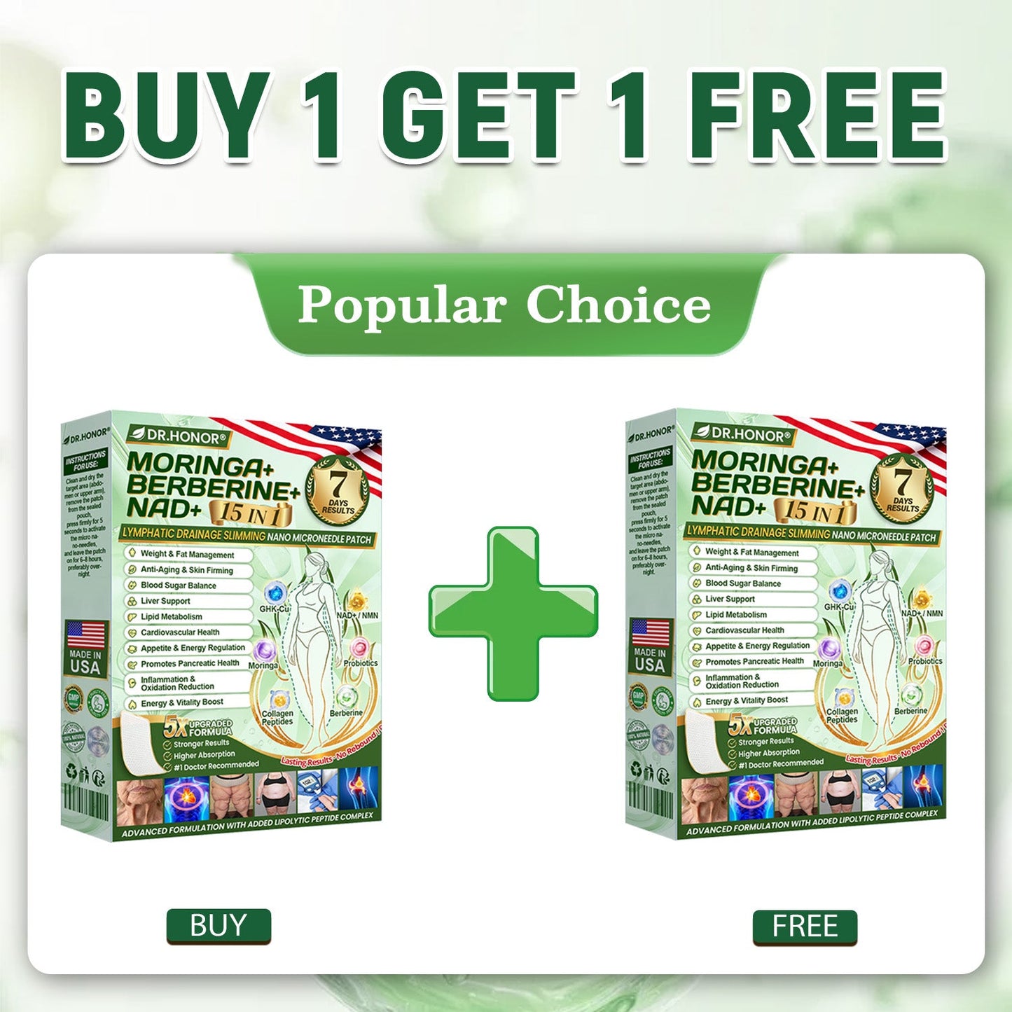 🍀 DR.HONOR® Slimming Patch ✨ Less Bloating • More Confidence
