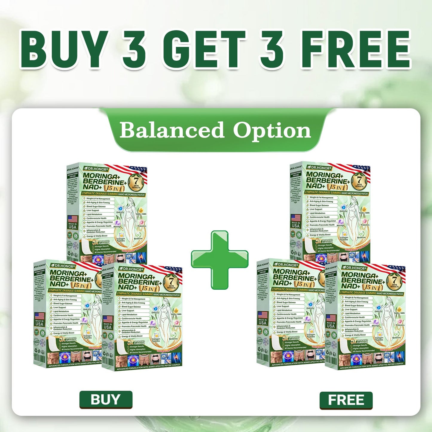 🍀 DR.HONOR® Slimming Patch ✨ Less Bloating • More Confidence